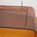 Vintage plexiglass top smoky color.