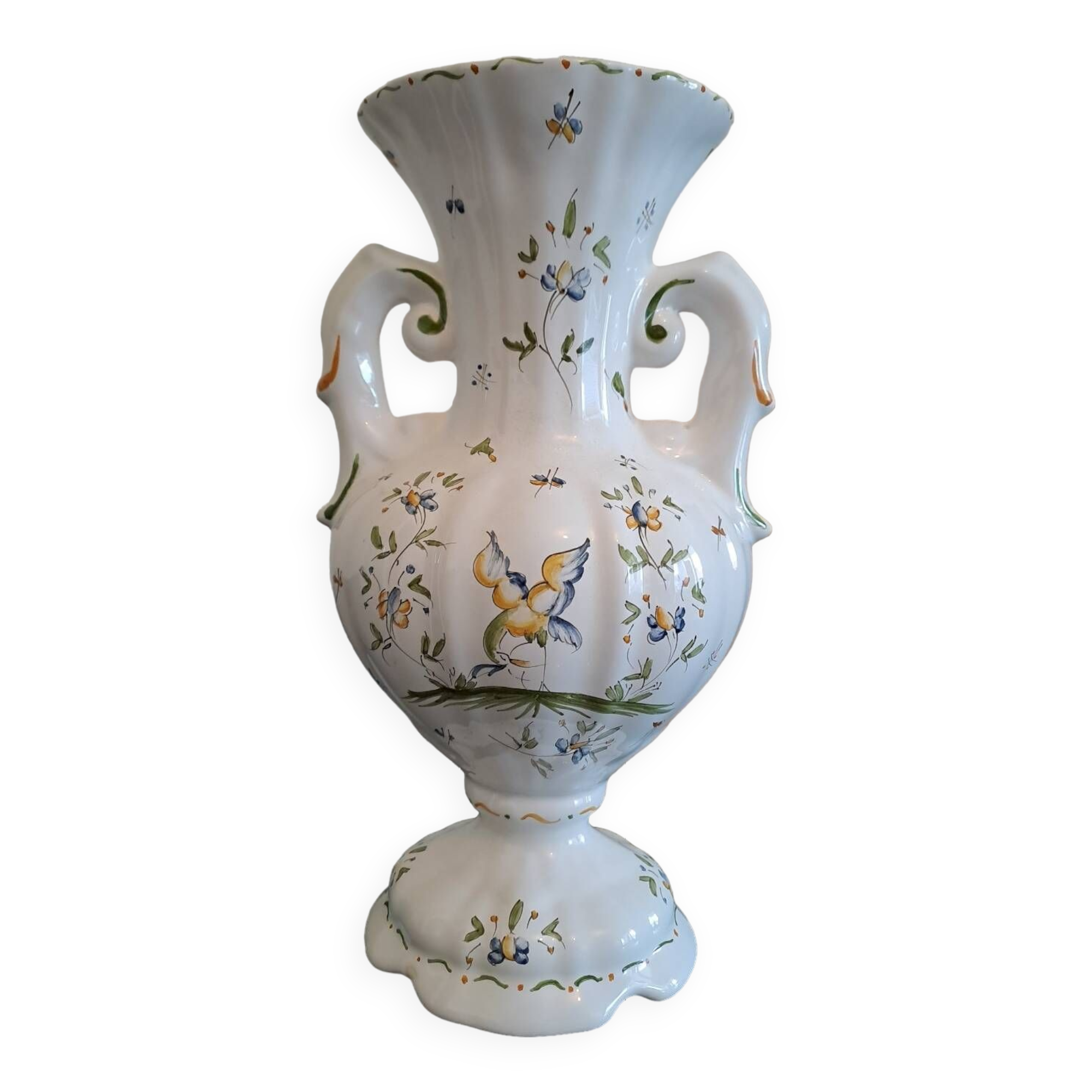 Moustiers Vase Signed.