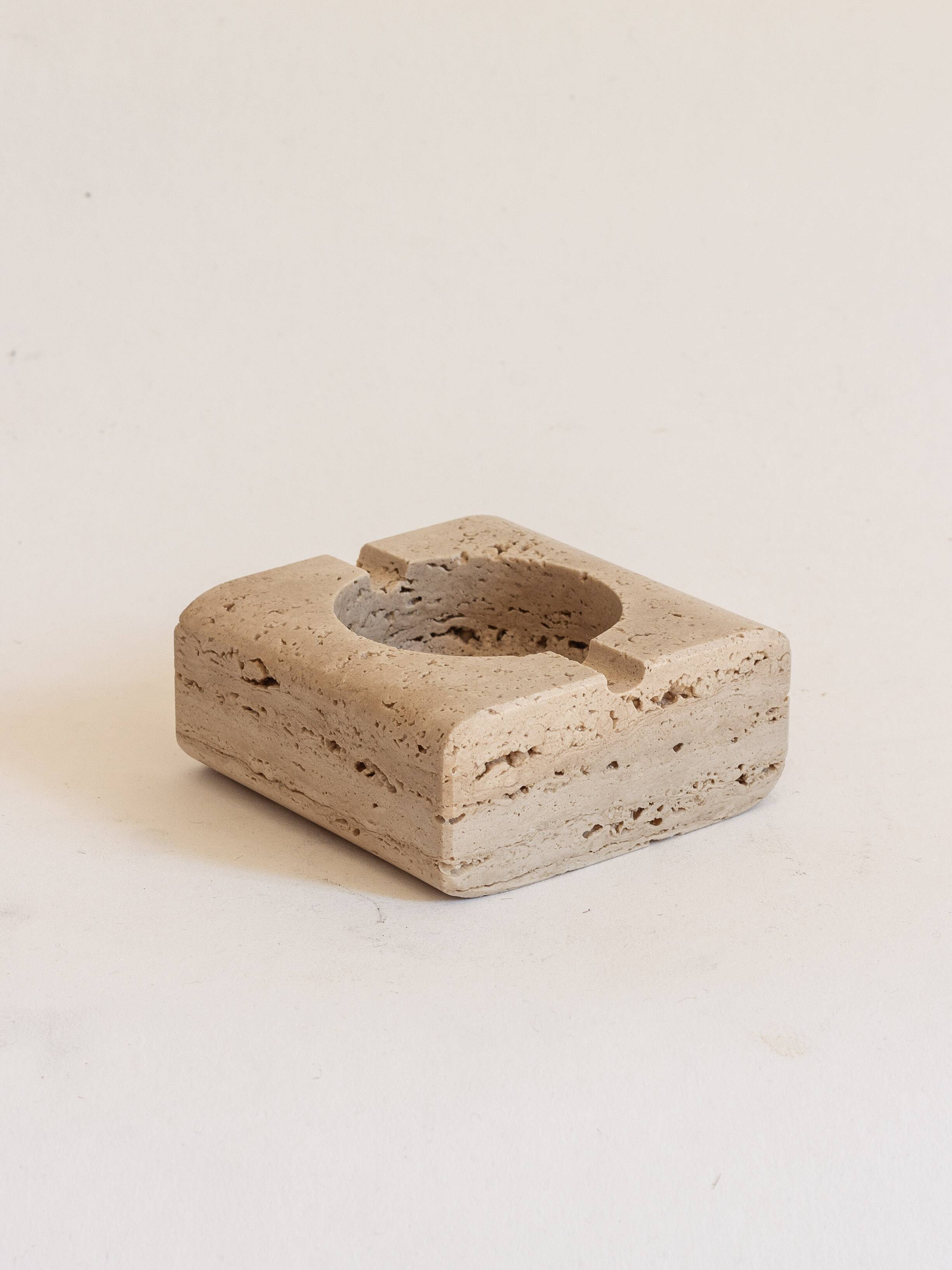 Travertine ashtray, 1970s