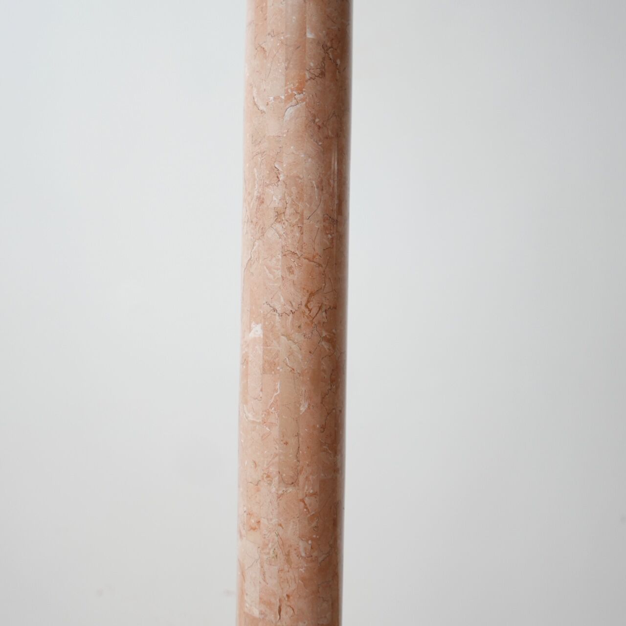 Tessalated pink marble floor lamp