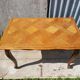 Former table low style Louis XV marquetry wood feet curved vintage