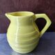 Milk jug, vintage yellow pitcher