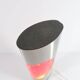 Retro decorative lamp with red glitter – brushed metal design