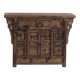 Buffet ancien en pin à panneaux sculptés – Chine, vers 1900