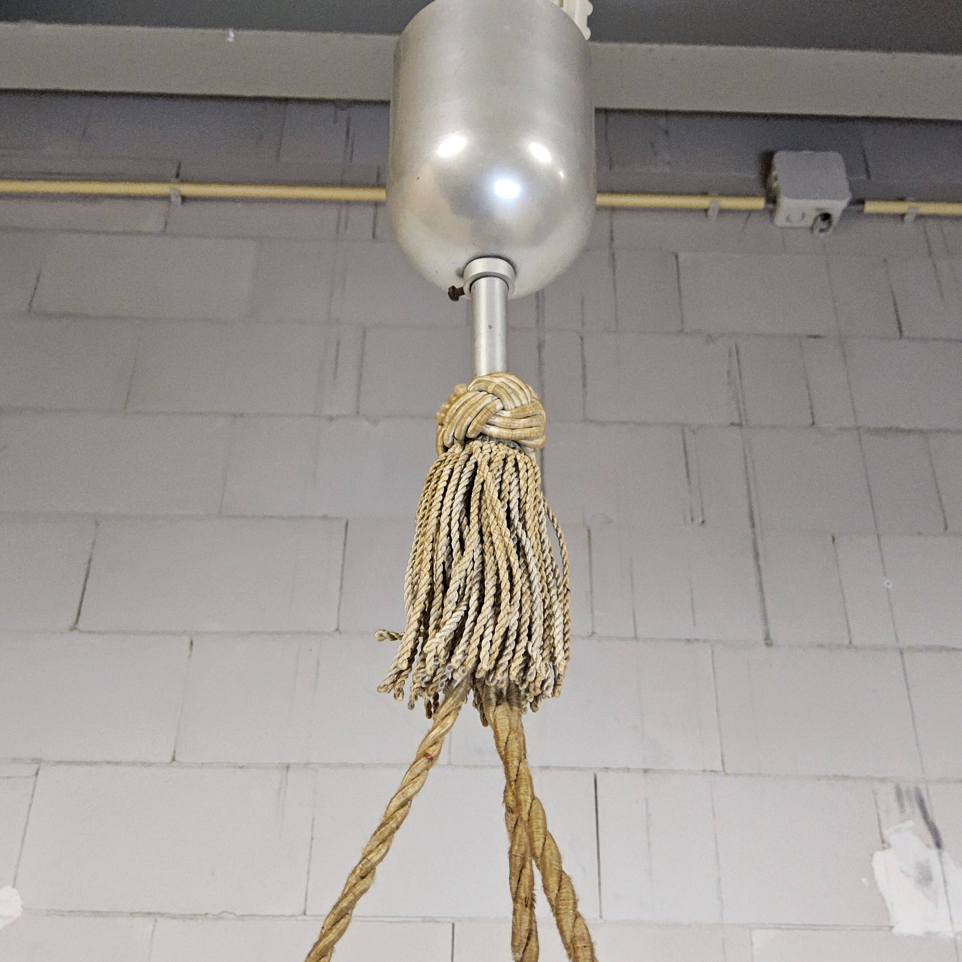 Antique orange German Art Deco WMF Ikora glass pendant lamp 1930