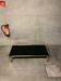 Vintage design coffee table glass and gold metal