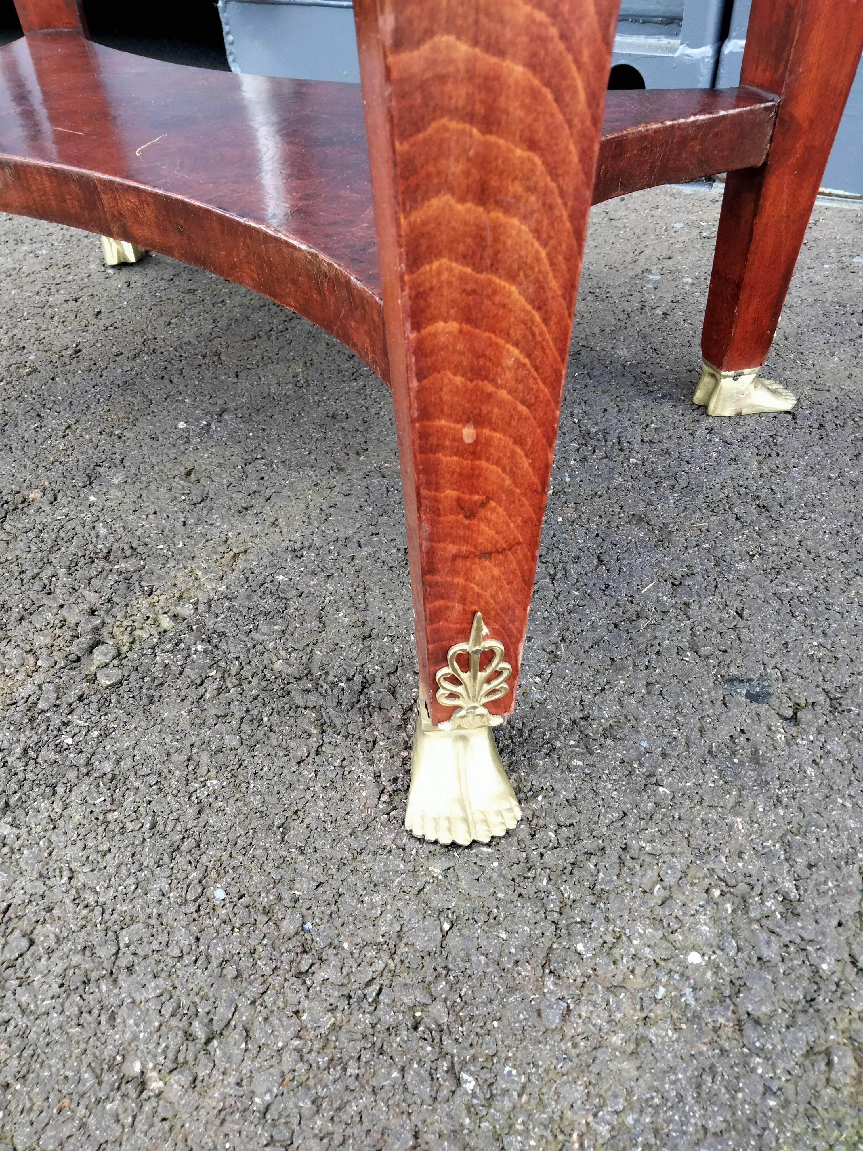 Table gueridon old decoration bronze empire