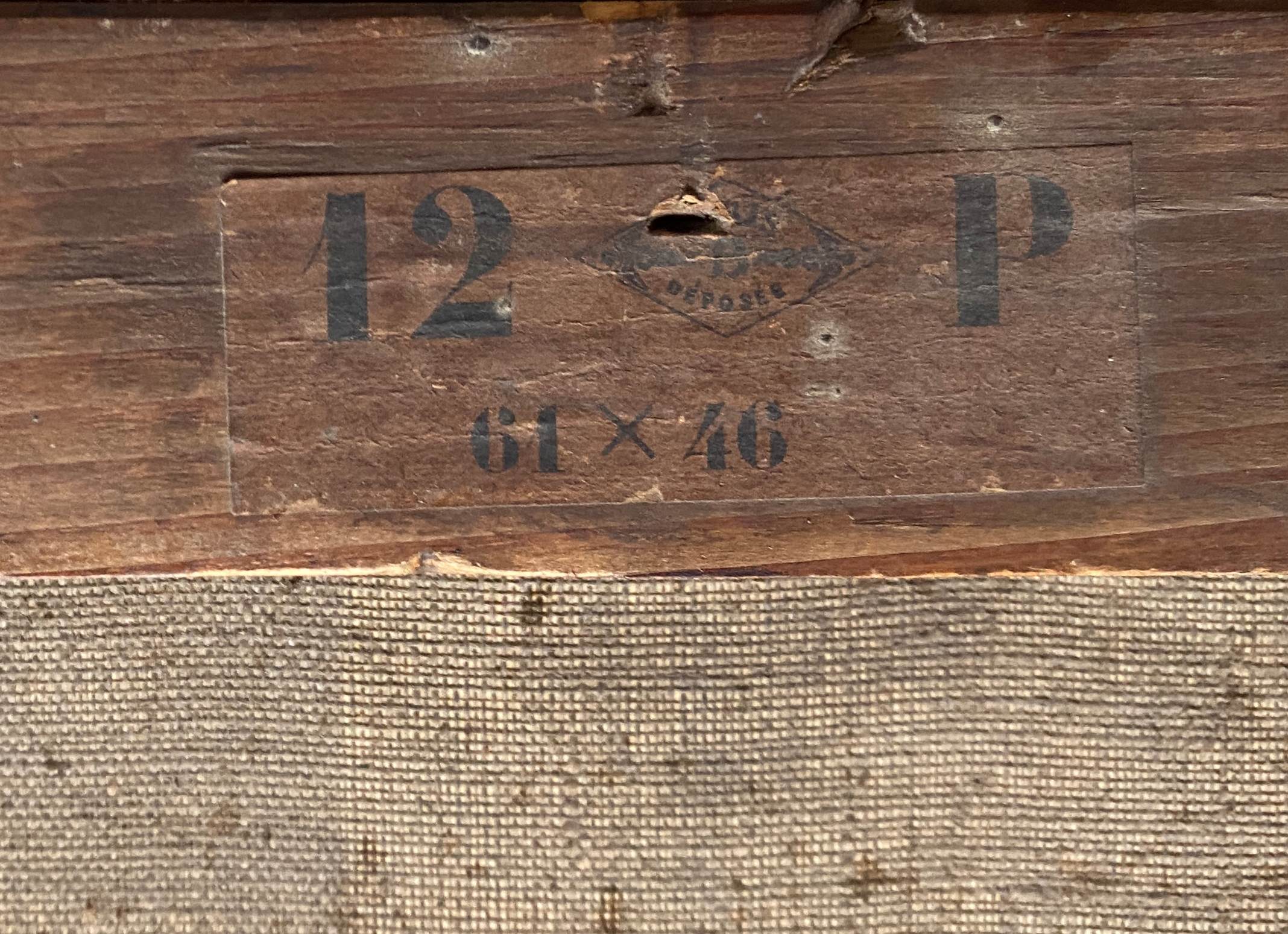 Table HST "Red house by the river" signed C. Normand early XX°