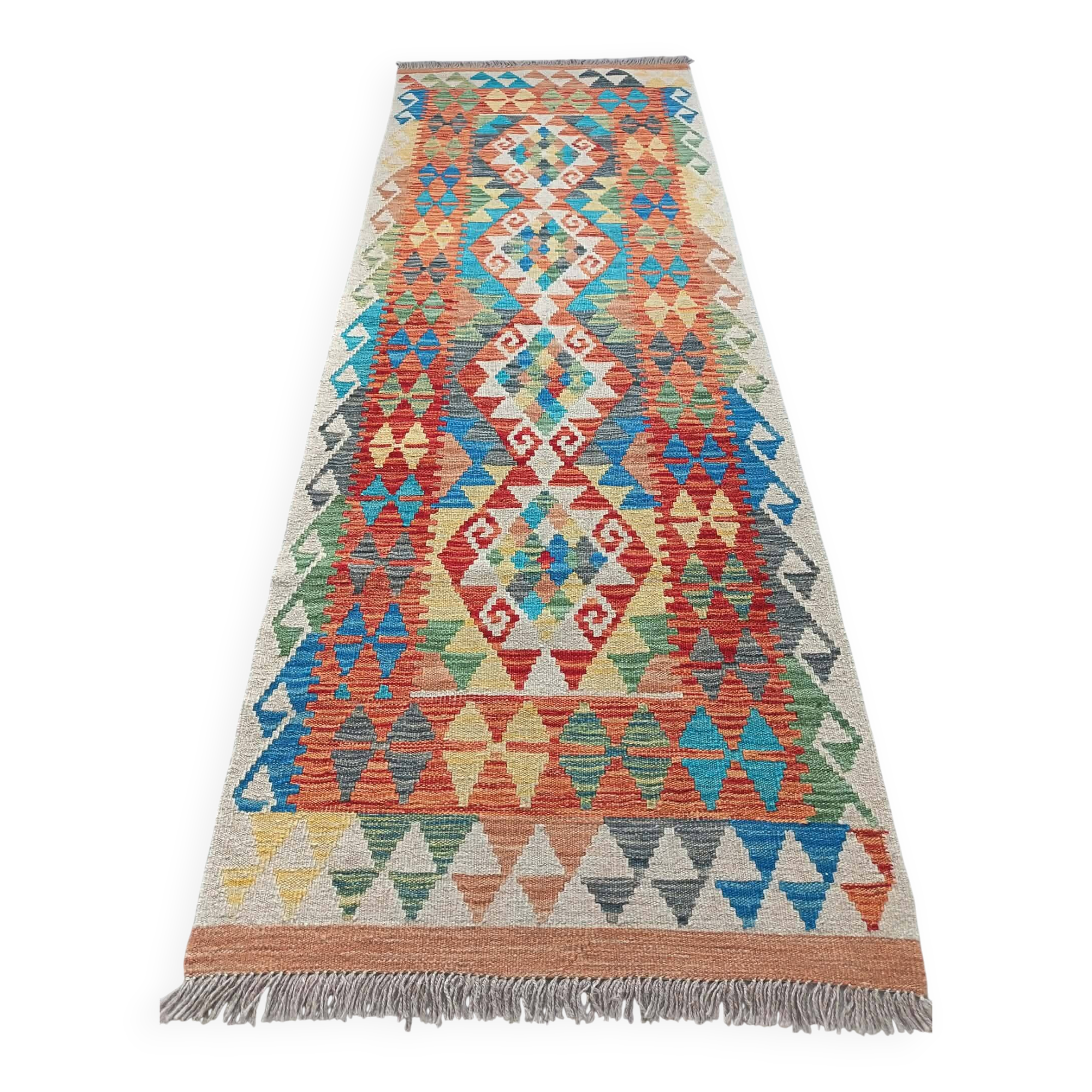 Handmade Persian Gashqaï corridor rug