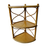 Rattan corner shelf