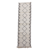 Carpet corridor berber diamond white and black 80x290 cm