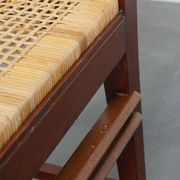 Set of two Art Deco design dining chairs with a wooden frame