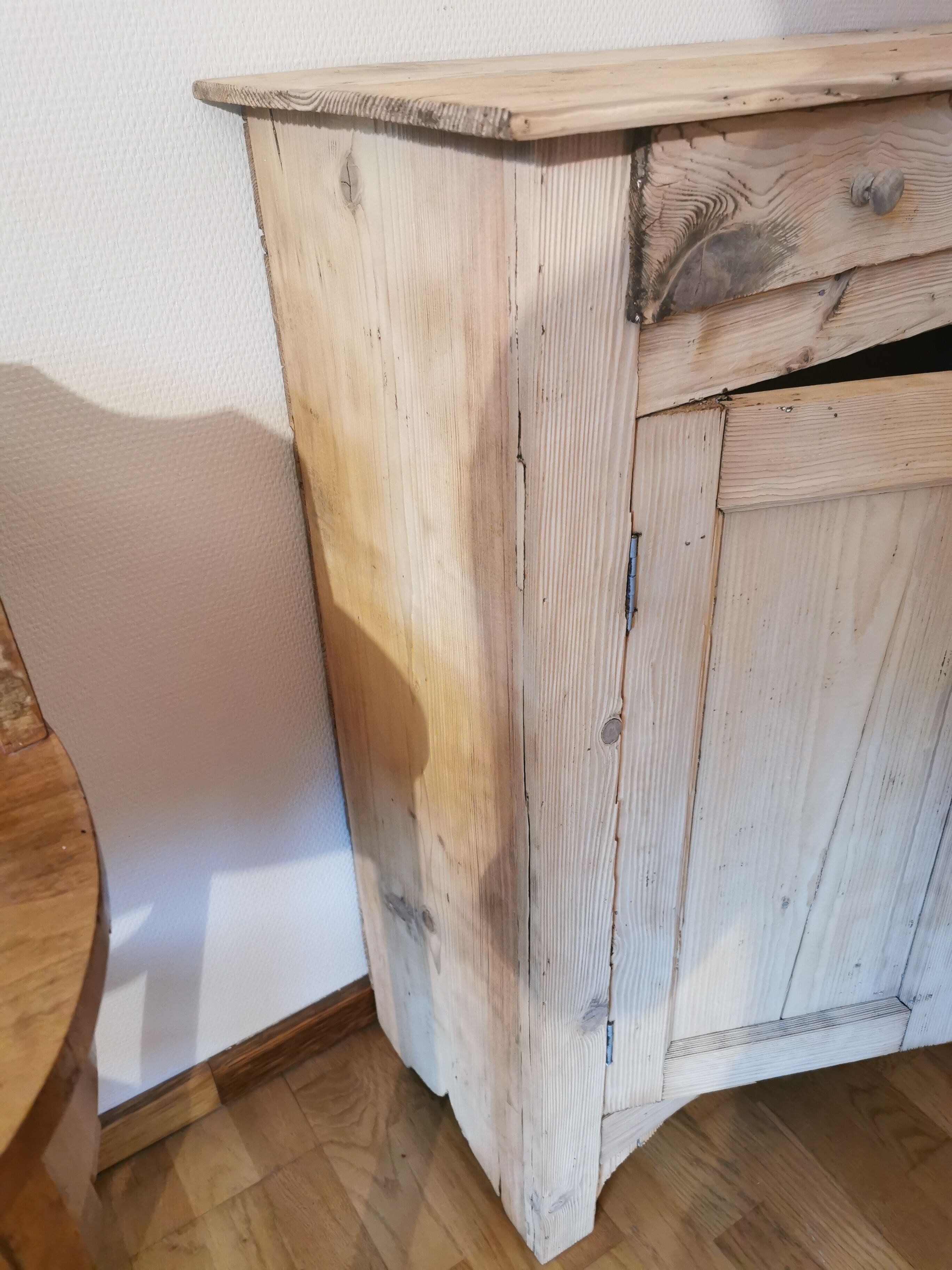 Parisian sideboard vintage raw wood