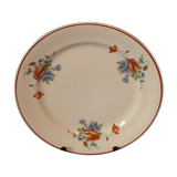 Vintage round dish in earthenware from Salins France - 29 cms