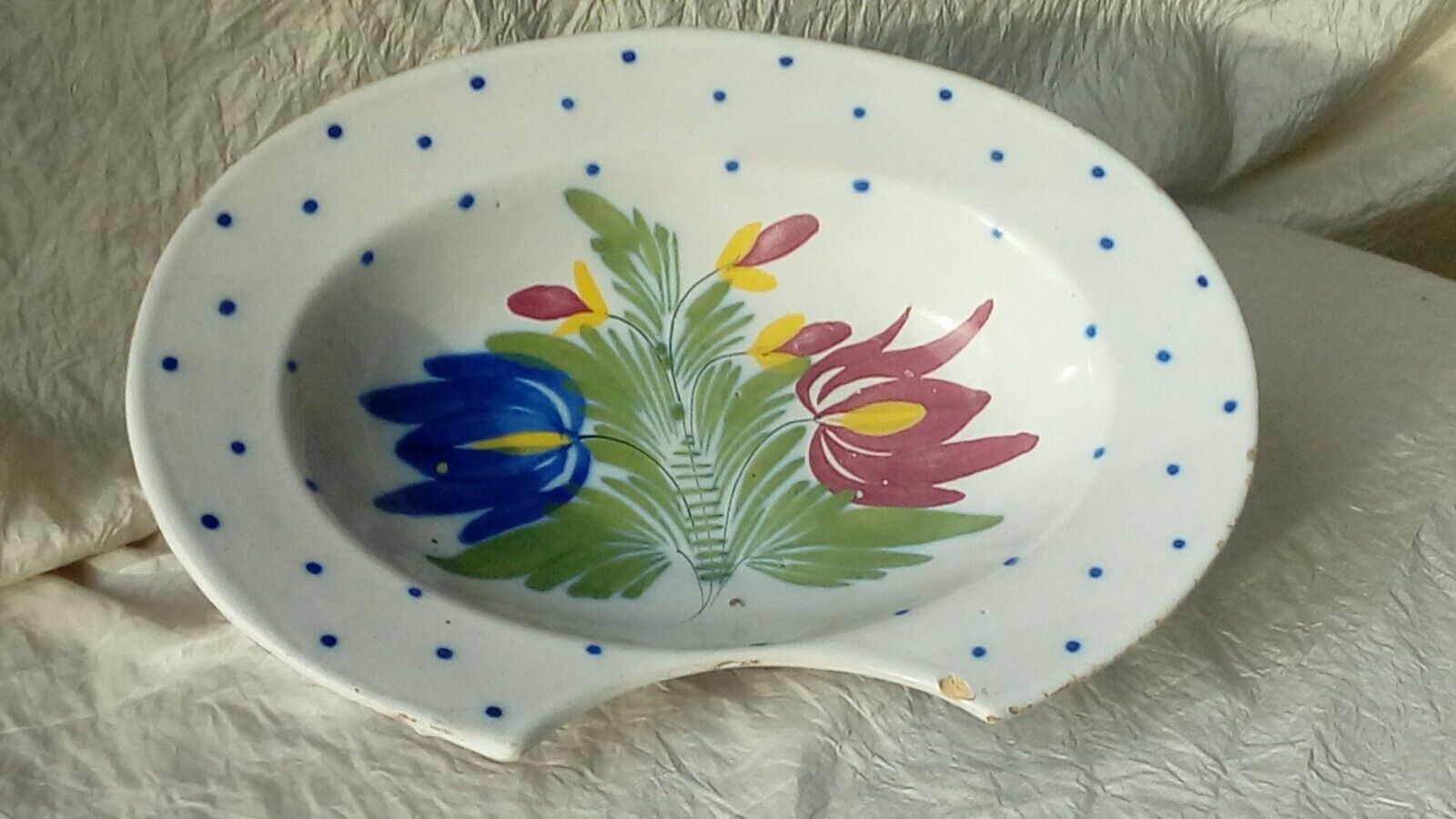 Beard dish barber faience of St Clement end XIXth
