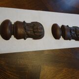 Dining table and 6 solid wood chairs from the 1950s.