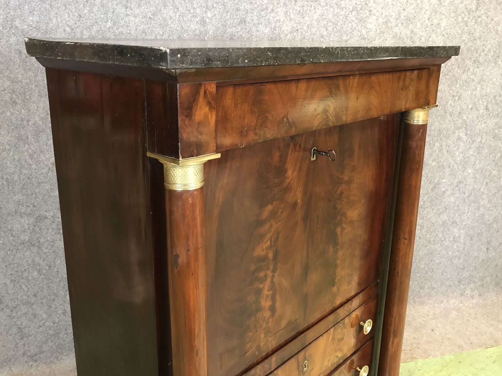 Mahogany empire writing desk 19th century