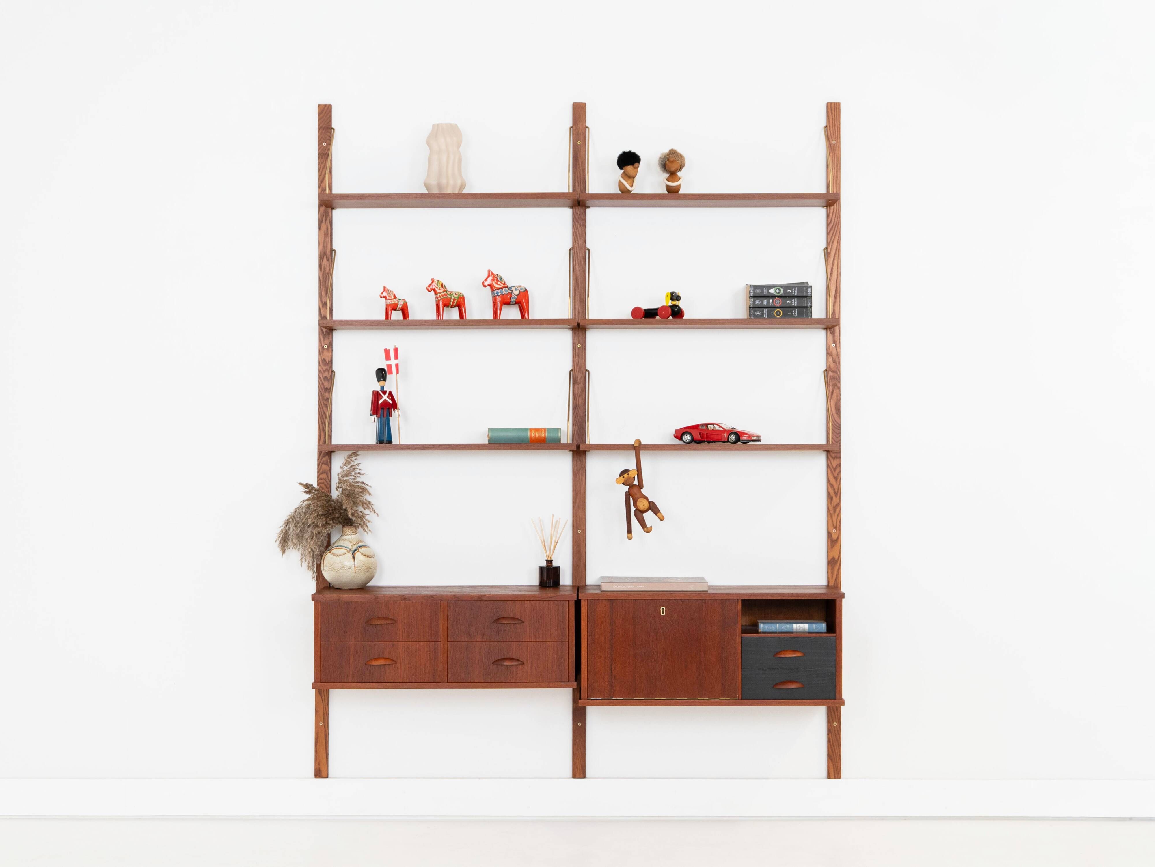 Teak modular shelving unit, Danish design, 1960s, made in Denmark