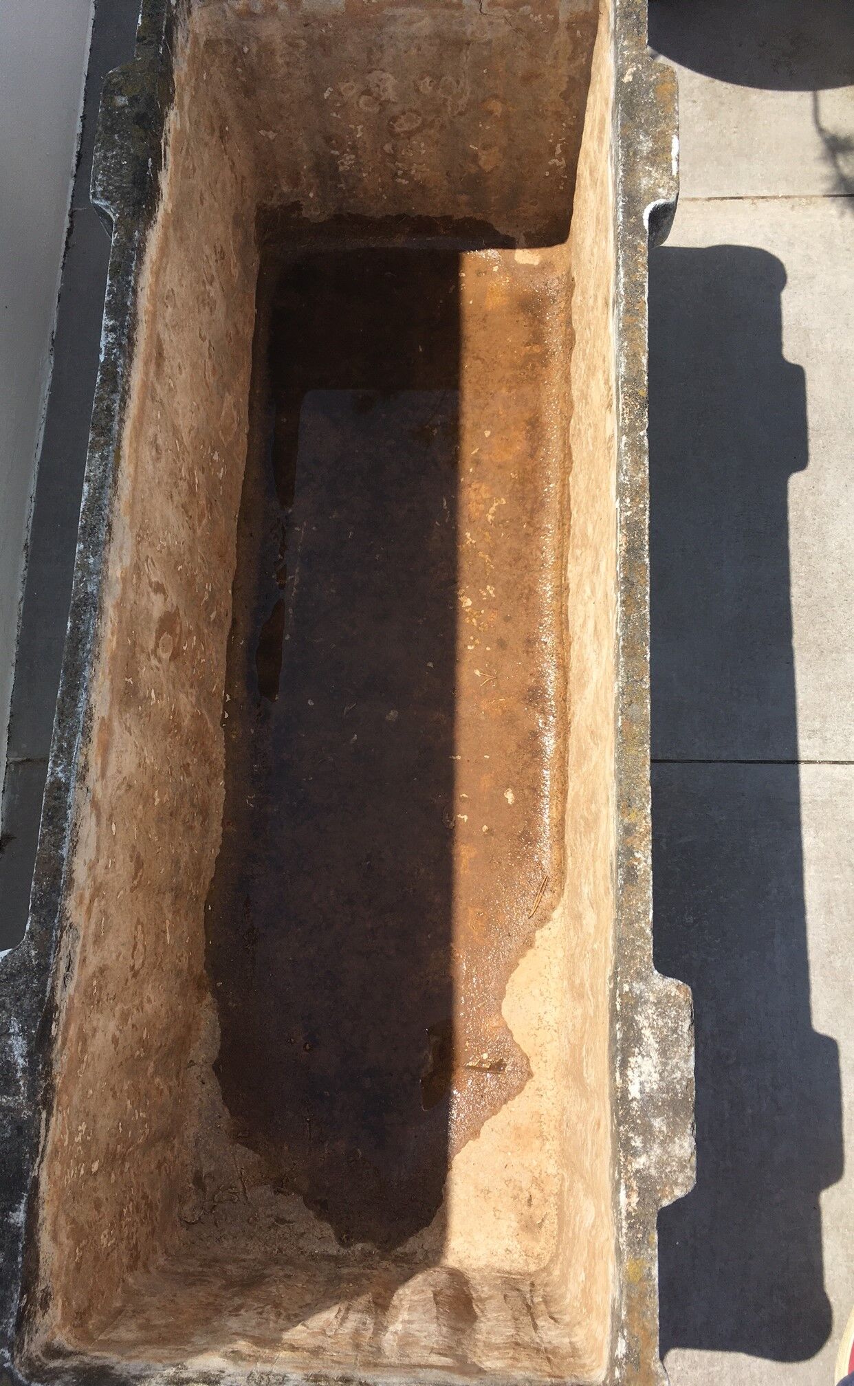 Set of 3 vintage 1960s fiber cement planters