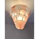 Contemporary Modern Sanded Pink "Petals"  Glass Chandelier