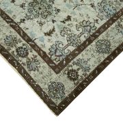 Handmade distressed oriental 1980s 190 cm x 300 cm blue rug