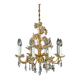 Large flower-shaped chandelier in gilded brass by Palwa, Germany, 1970s.