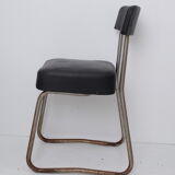 Black skai chair soft back