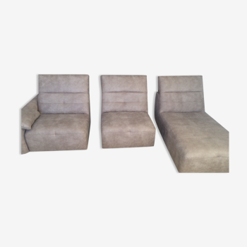Corner sofa wood and cloth - 70%