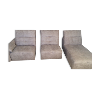 Corner sofa wood and cloth - 70%