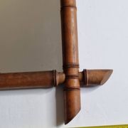 Turned wooden mirror in imitation of bamboo, from the 20s-30s, 54 x 65 cm