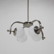 Bauhaus nickel-plated chandelier, 1930s
