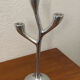 Organic-shaped cast aluminium candlestick