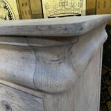 Chest of drawers in solid oak Louis Philippe aero erased 19th