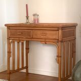 Vintage rattan dressing table
