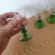 6 verres de liqueur à pied vert