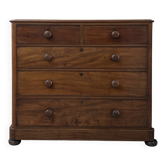 Large Victorian English mahogany chest of drawers (renovated)