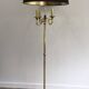 Floor lamp in brushed steel and brass. In the style of Maison Charles