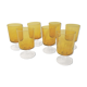 7 70's amber-footed glasses