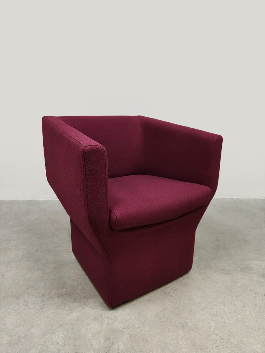 Vintage design geometric lounge chair Walter Knoll 1990