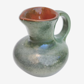 Pichet carafe vase céramique verte