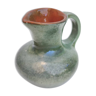 Pitcher decanter green ceramic vase