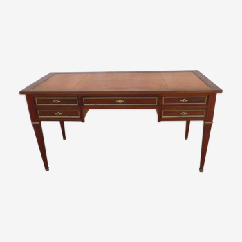 Bureau style directoire acajou 5 tiroirs