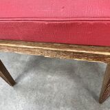 Pair of 1950s wooden cross-braced chairs