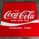 Wall plate metal pub vintage coca-cola drink deco red / white