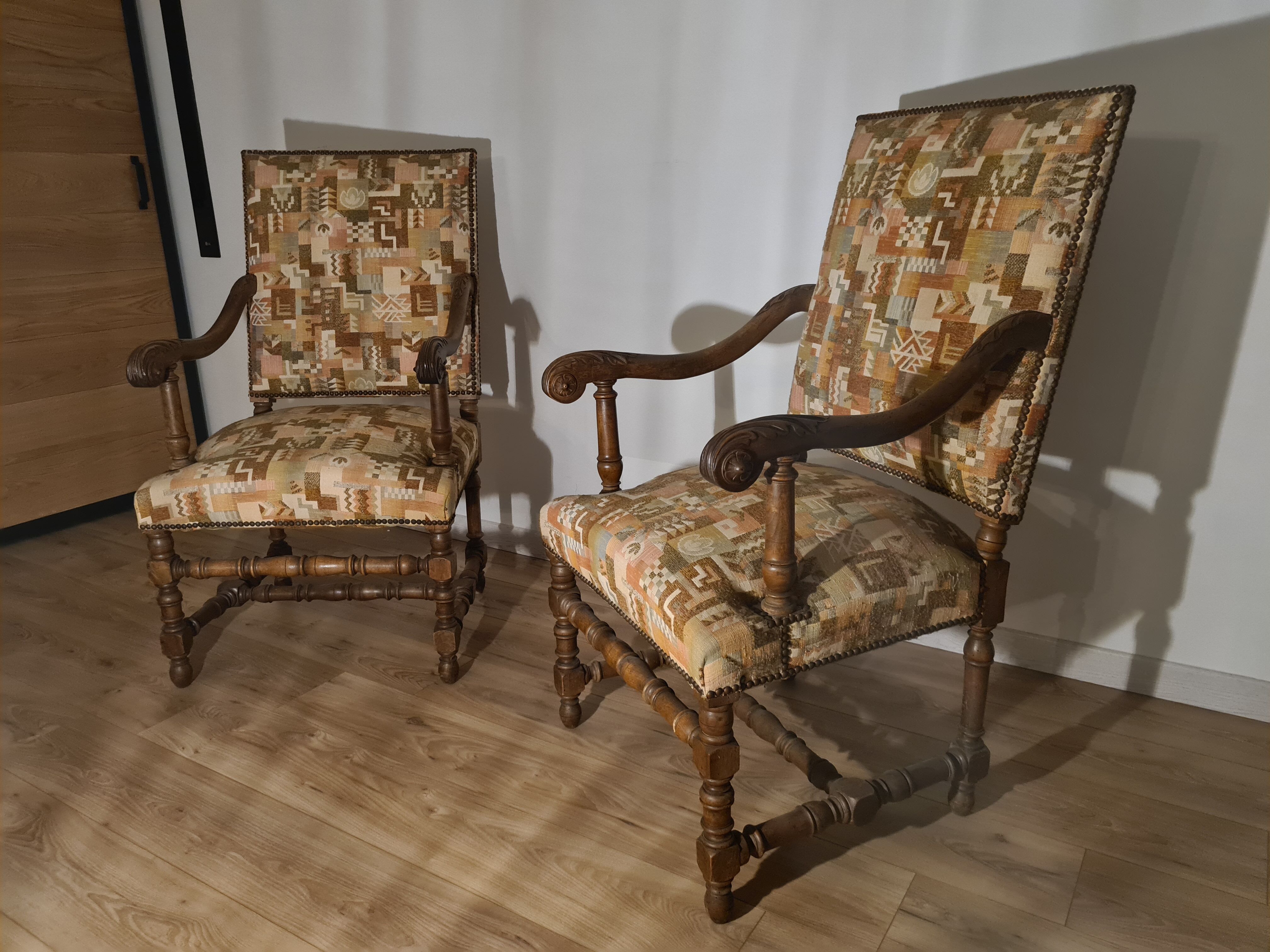 Pair of Louis XIII armchairs