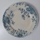 Terre de fer 4 assiettes plates fleurs althaea