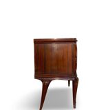 Tables de chevet plaquées en palissandre avec plateau en onyx vert