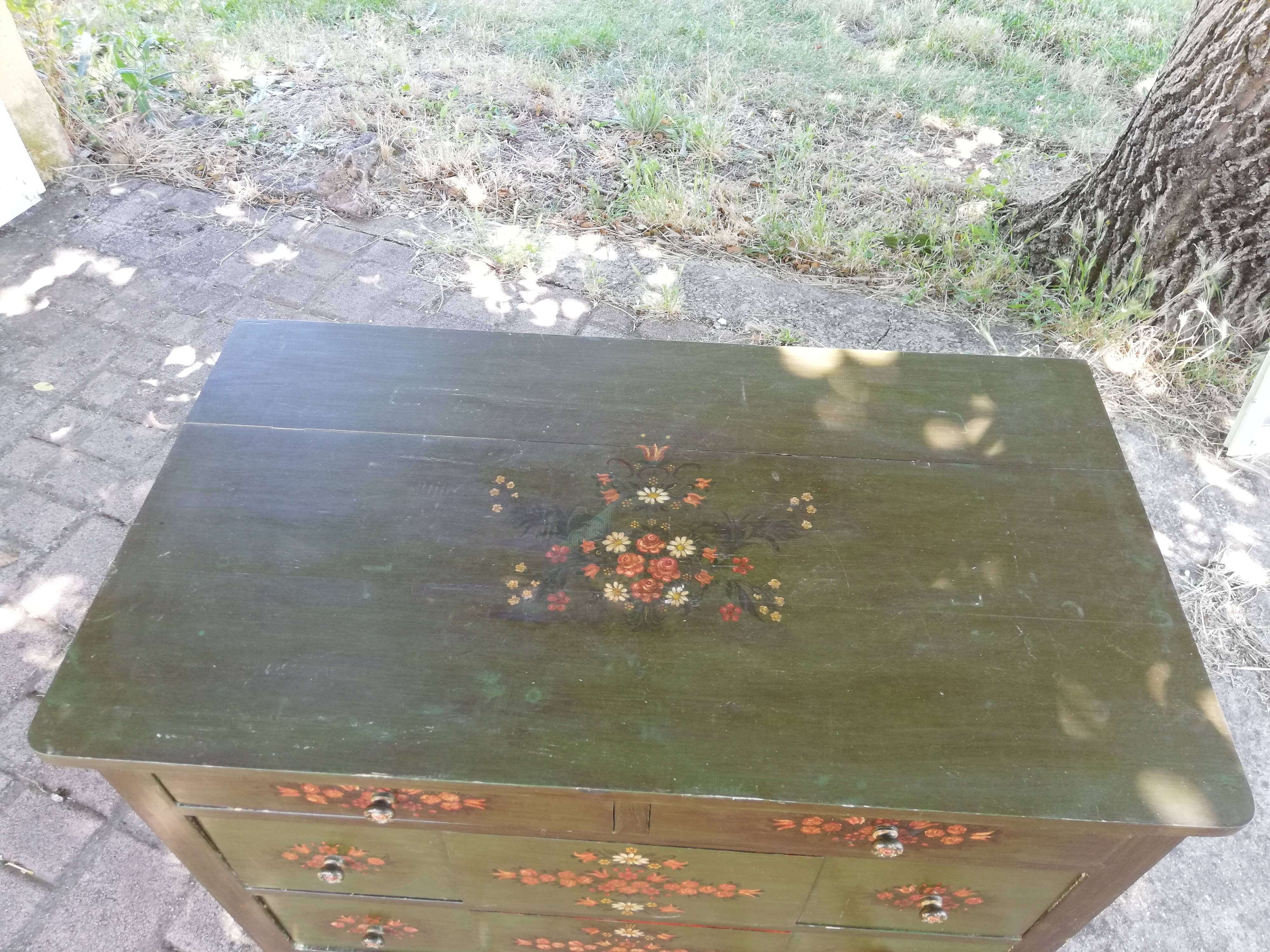 Old green-coloured dresser