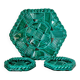 Trio of barbotine art deco coasters and bottle coasters