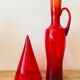 Red amfora jug vase pitcher by Professor Zbigniew Horbowy